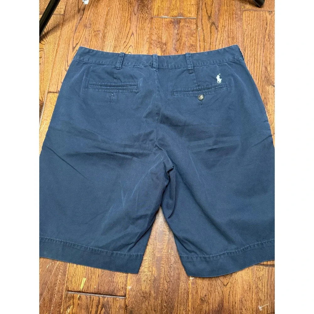 Polo Ralph Lauren‎ Boys Navy Blue Chino Shorts Size 10 Cotton Twill Pony Logo